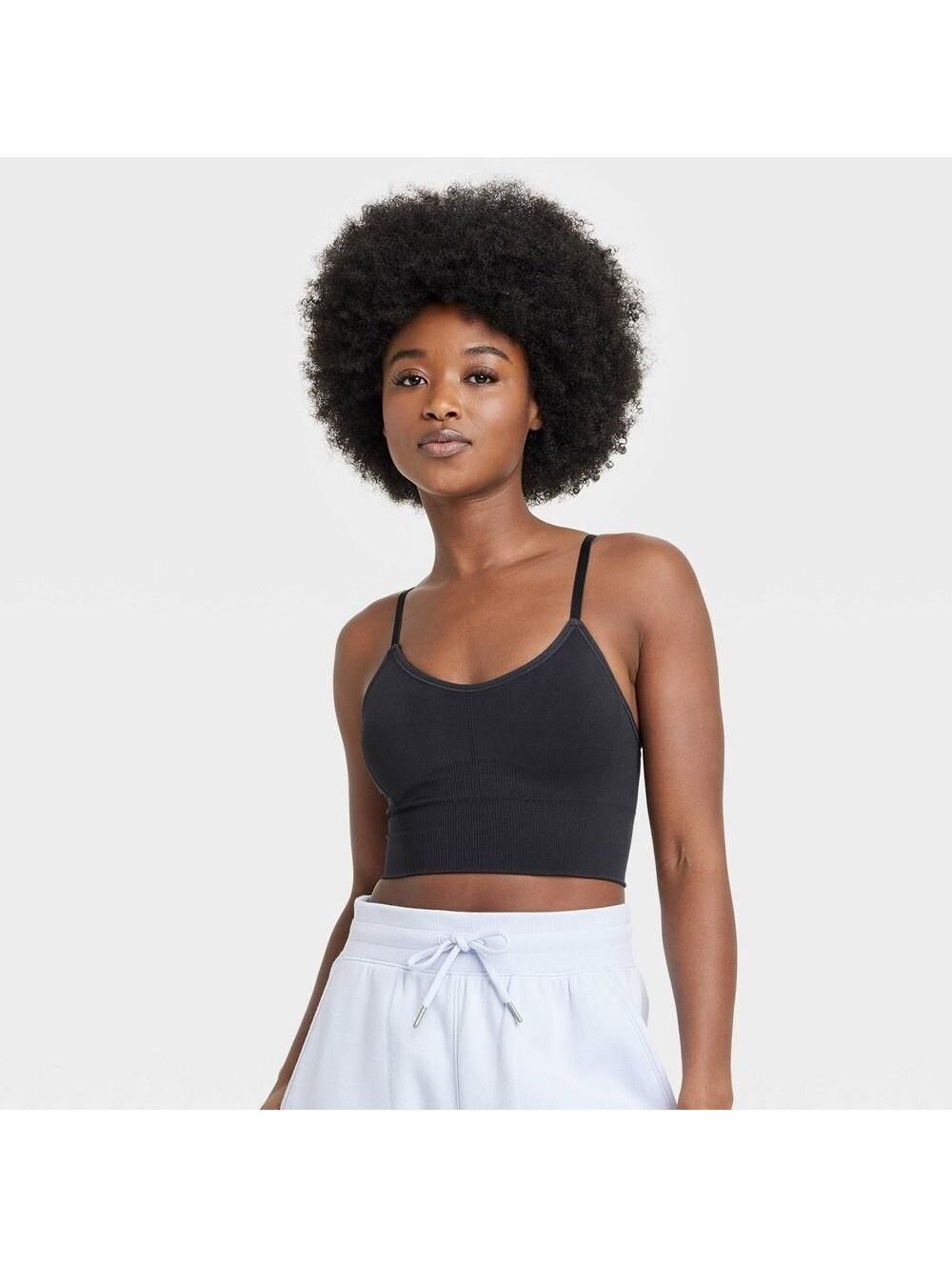 Large Women's Seamless Medium Support Cami Longline Sports Bra - All in Motion™